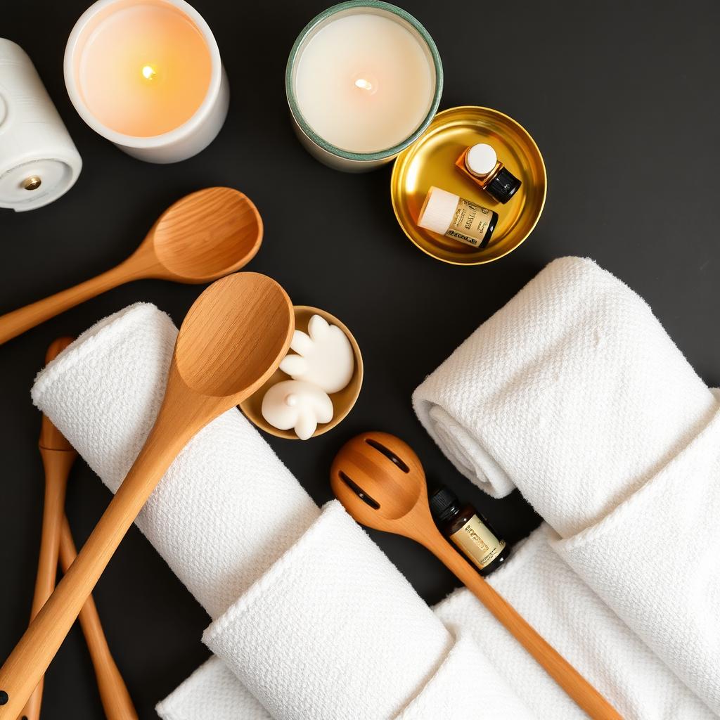 Spa wellness flatlay